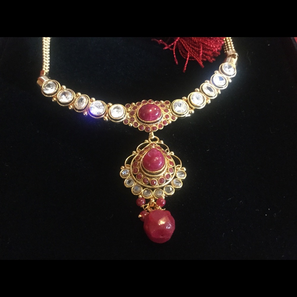 Beautiful necklace or choker made with Raw Ruby